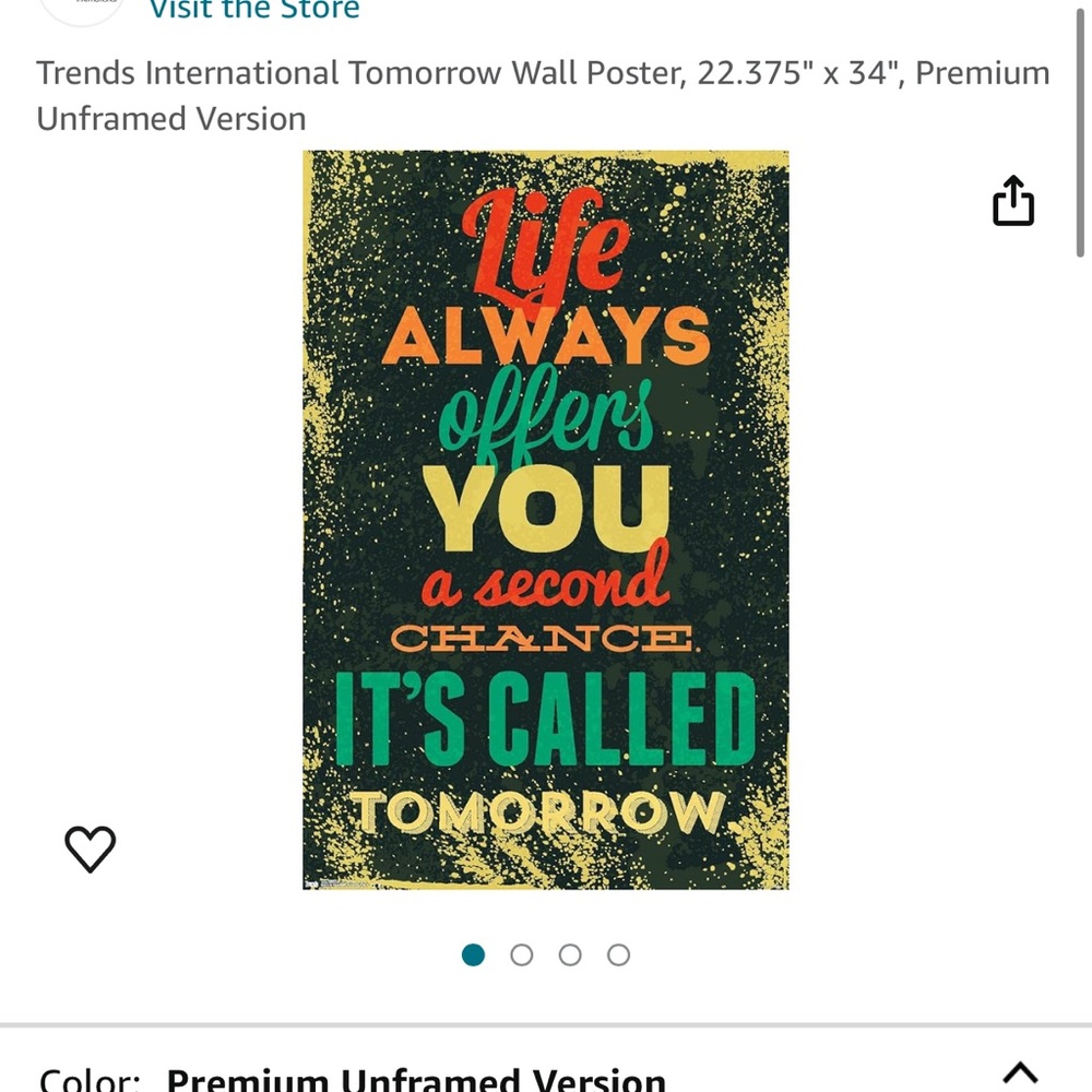 Tomorrow Wall Poster, 22.375" x 34", Premium Unframed Version